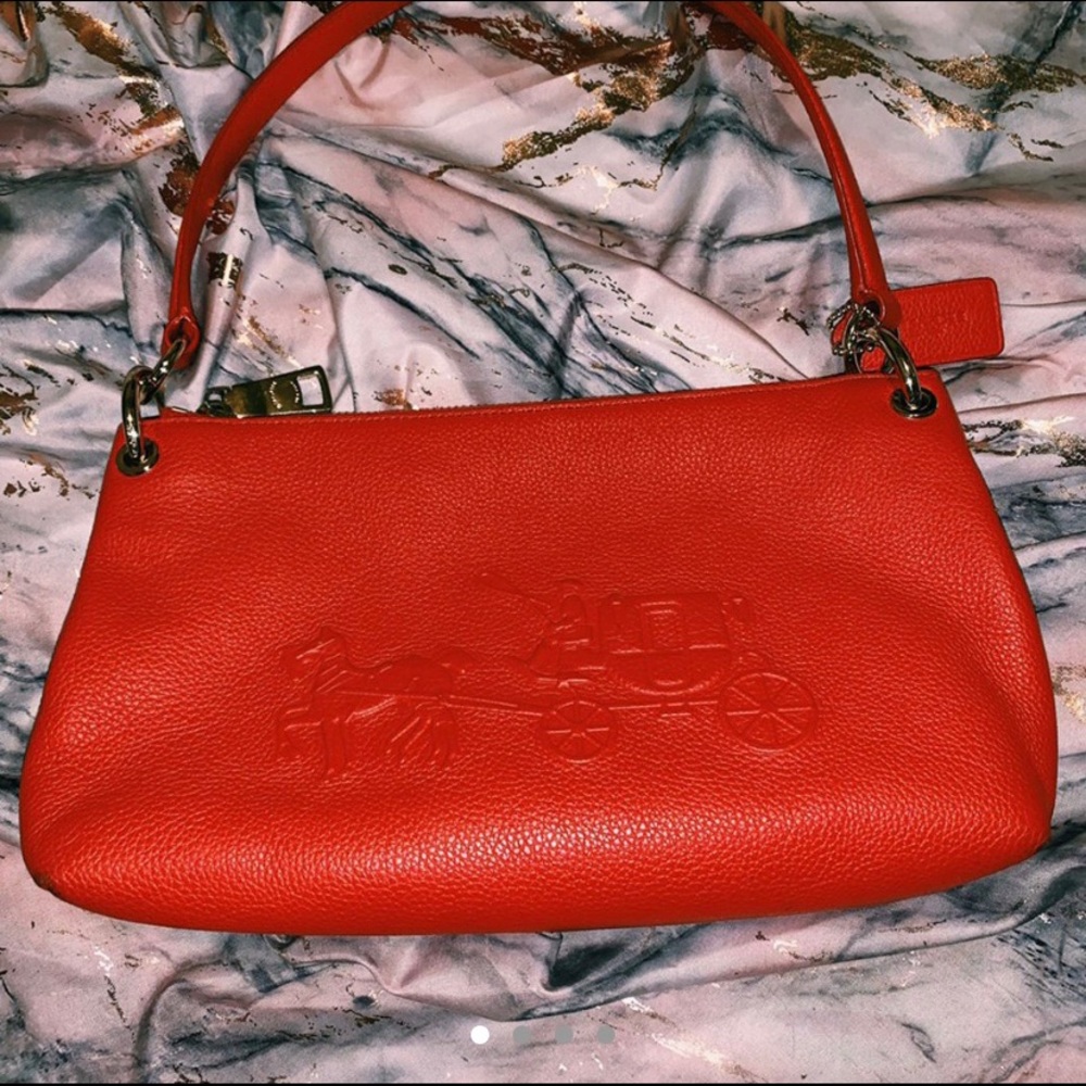 Burnt Orange Coach Hand Bag! Great Condition.